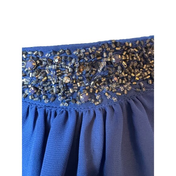 Zara Trafaluc Blue Beaded Medium Maxi - Picture 3 of 14